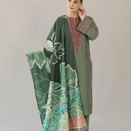 3 Pcs Women's Unstitched Printed Suit