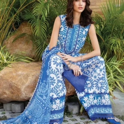 3 Pcs Women's Unstitched Printed Suit