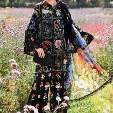 3 Pcs Women's Unstitched Printed Suit