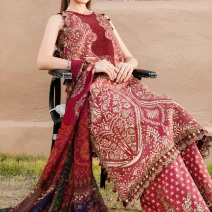 3 Pcs Women's Unstitched Printed Suit