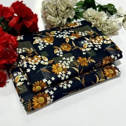 2 Pcs Women's Unstitched Printed Suit