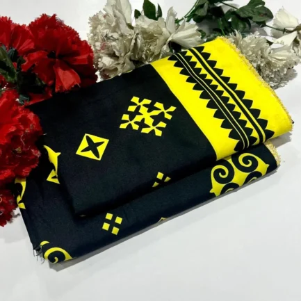2 Pcs Women's Unstitched Printed Suit
