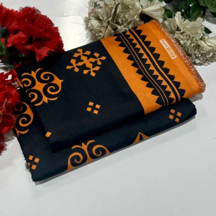 2 Pcs Women's Unstitched Printed Suit